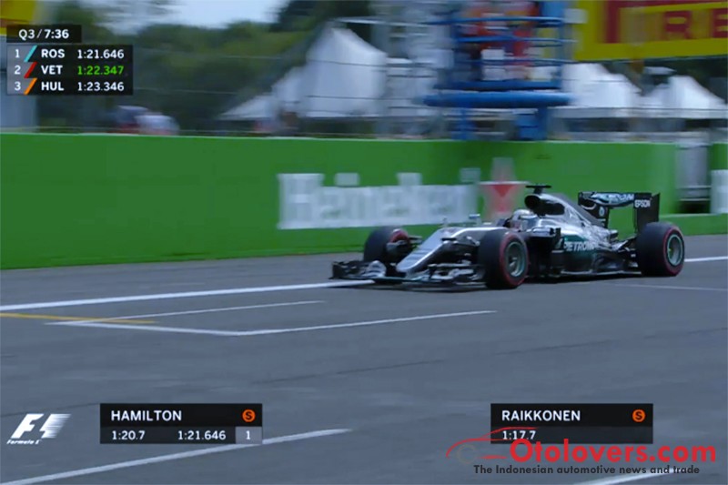 Hamilton lebih baik dari Rosberg, raih pole di Formula 1 Monza